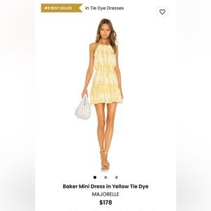 MAJORELLE Yellow Mini Dress Radiates Elegance